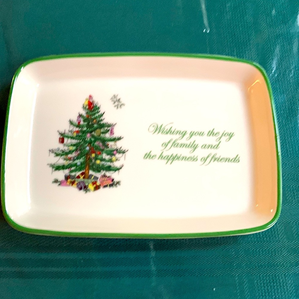 Spode Christmas Tree Rectangular Sentiment Tray